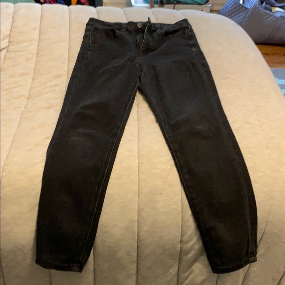 american eagle black skinny jeggings